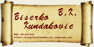 Biserko Kundaković vizit kartica